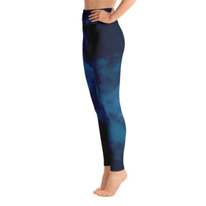 Midnight blue high waisted comfortable gym leggings / yoga tights