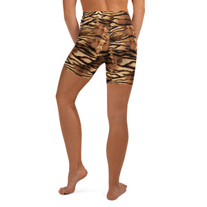 Tiger Print High Waisted  Shorts