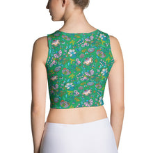 Load image into Gallery viewer, Lula Activewear Green Secret Garden Crop Top