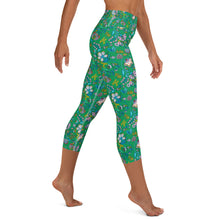 Load image into Gallery viewer, Lula Activewear Secret Garden High Waisted Capri Yoga Leggings