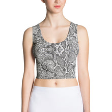 Load image into Gallery viewer, Snakeskin Print Fitted Crop Top