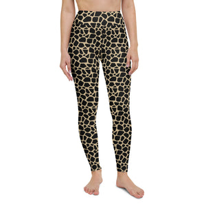 Giraffe print high waisted leggings