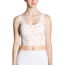 Load image into Gallery viewer, Pink Zebra Fitted Crop Top