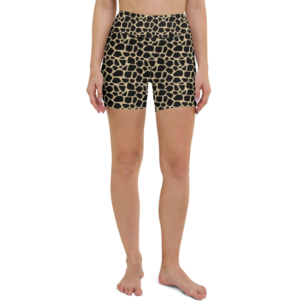 Giraffe high waisted booty shorts