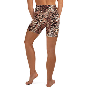 Leopard print high waisted booty shorts