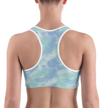 Load image into Gallery viewer, Aqua Tie Dye Sports Bra