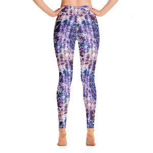 Lula Activewear Coral Tie Dye High Waisted Yoga Leggings