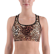 Load image into Gallery viewer, Leopard Print Sports Bra