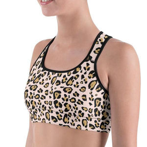Pink Leopard Print Sports bra