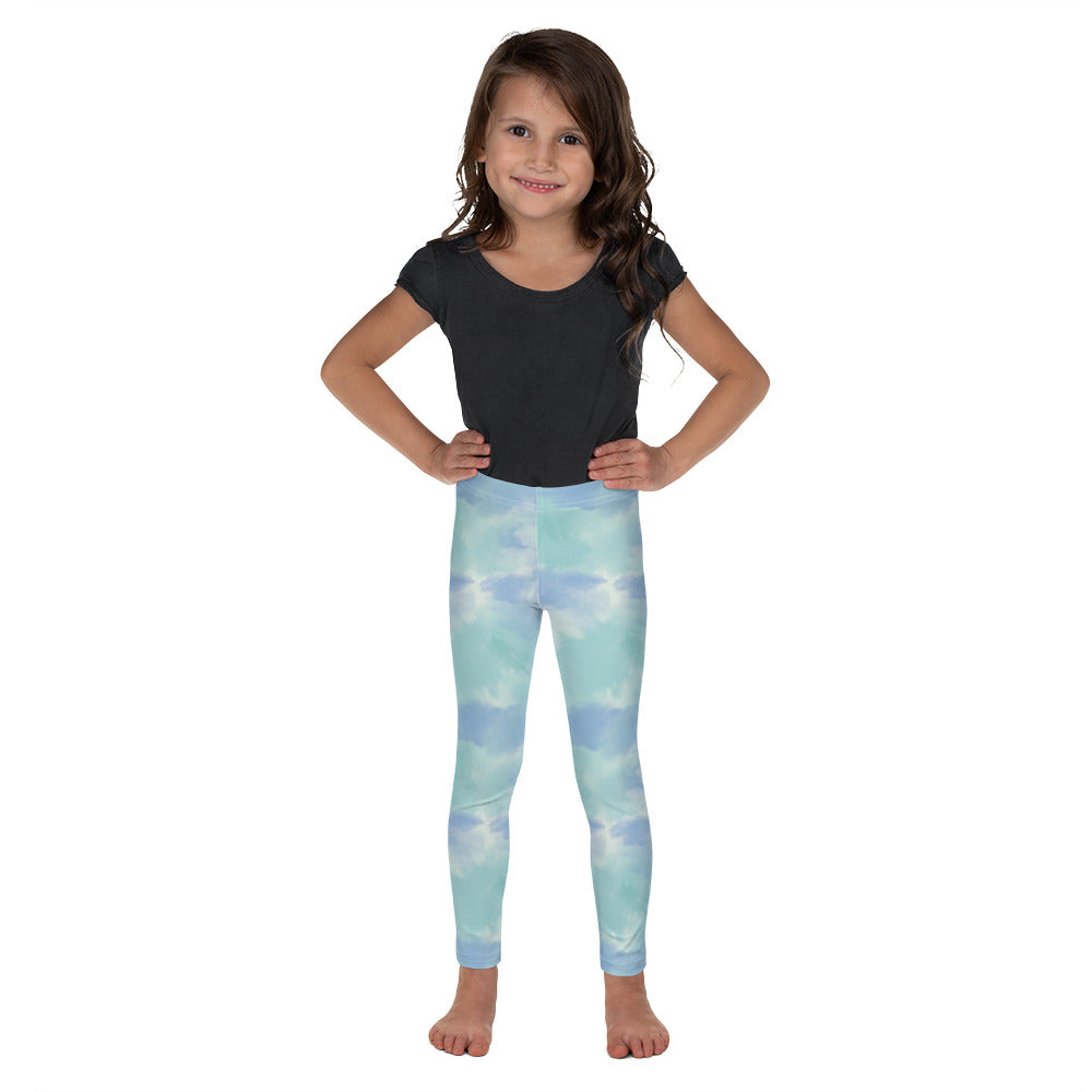 Mini Blue Tie Dye Leggings