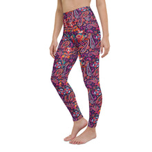 Load image into Gallery viewer, Pink Paisley High Waisted Leggings