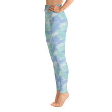Load image into Gallery viewer, Aqua Tie Dye High Waisted Yoga Tights
