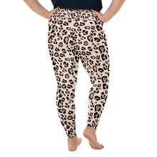 Load image into Gallery viewer, Pink Leopard Print Plus Size Leggings