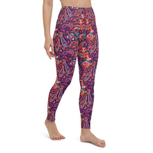 Load image into Gallery viewer, Pink Paisley High Waisted Leggings