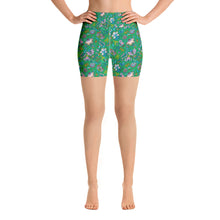 Load image into Gallery viewer, Lula Activewear Green Secret Garden High Waisted Shorts