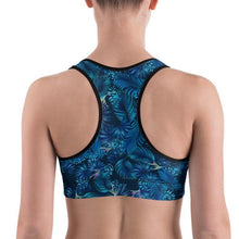 Load image into Gallery viewer, Blue yoga bra for women