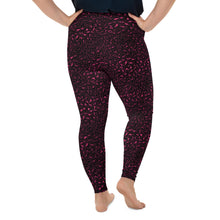 Load image into Gallery viewer, Burgundy leopard print plus size yoga leggings