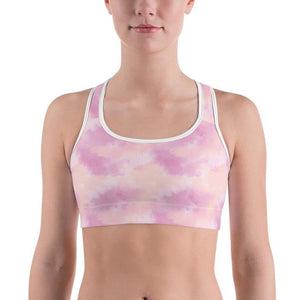 Pink Tie Dye Sports Bra