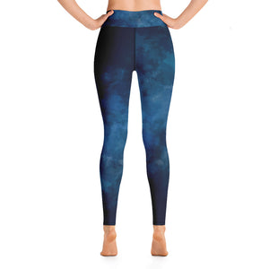 Midnight blue high waisted comfortable yoga leggings / gym tights