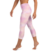 Load image into Gallery viewer, Pink Tie dye high waisted yoga capri leggings