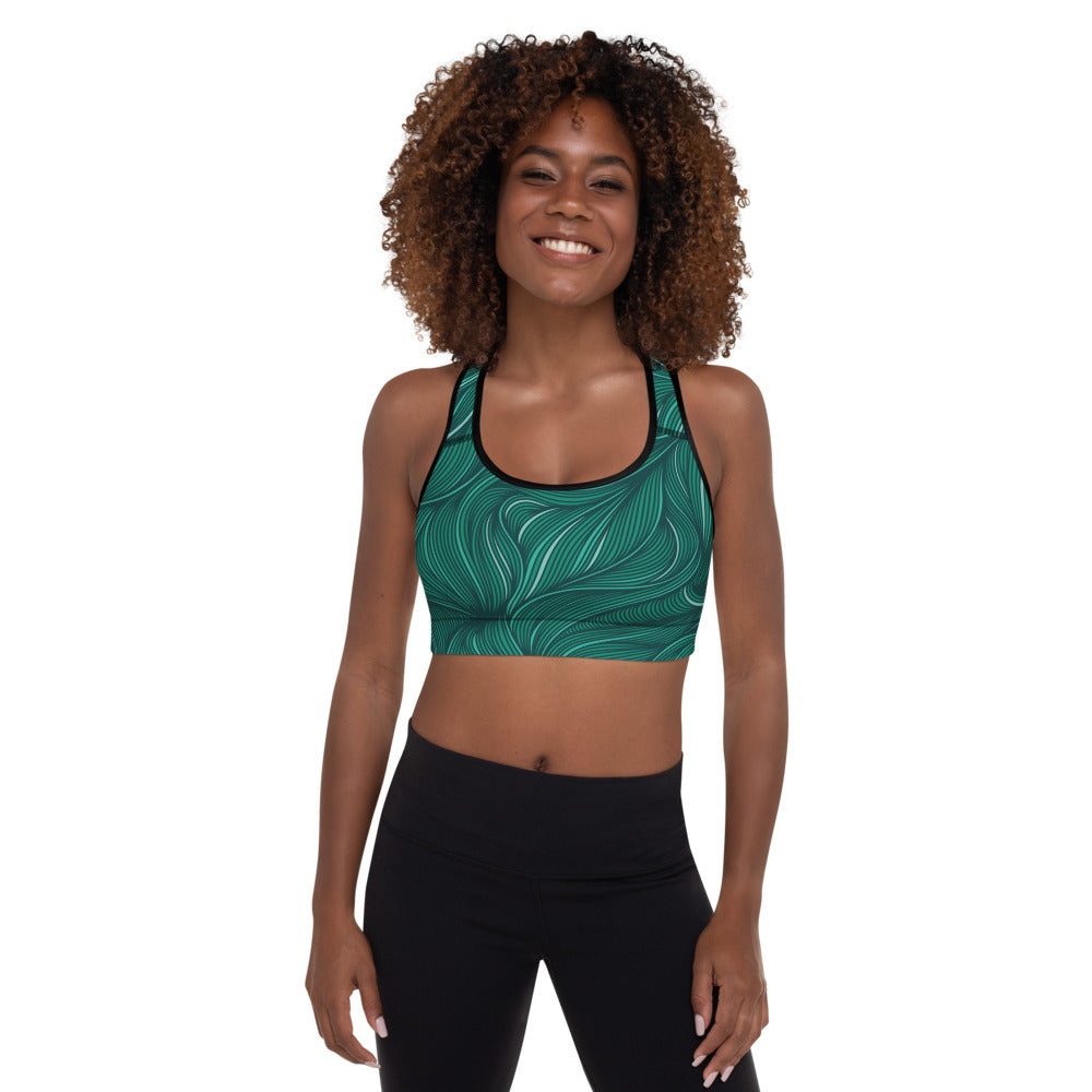 Lula Activewear Rainforest Green Padded Sports Bra