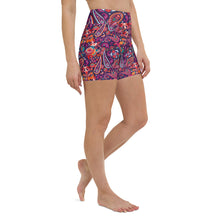 Load image into Gallery viewer, Pink Paisley High Waisted Shorts
