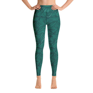 Rainforest Green High Waisted Comfortable Yoga Leggings