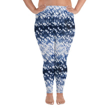 Load image into Gallery viewer, Blue plus size yoga leggings for women