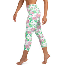 Load image into Gallery viewer, Lula Activewear White Lotus Flower High Waisted Gym Leggings