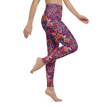 Load image into Gallery viewer, Pink Paisley High Waisted Leggings