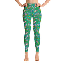 Load image into Gallery viewer, Lula Activewear Green Secret Garden Print Leggings