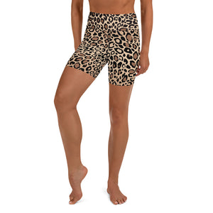 Leopard Print Yoga Shorts