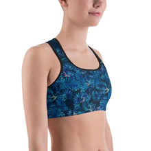 Load image into Gallery viewer, Blue yoga bra for women