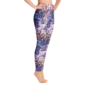 Lula Activewear Coral Tie Dye High Waisted Yoga Leggings 