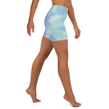 Load image into Gallery viewer, Aqua tie dye high waisted booty shorts