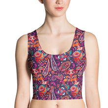 Load image into Gallery viewer, Pink Paisley Crop Top