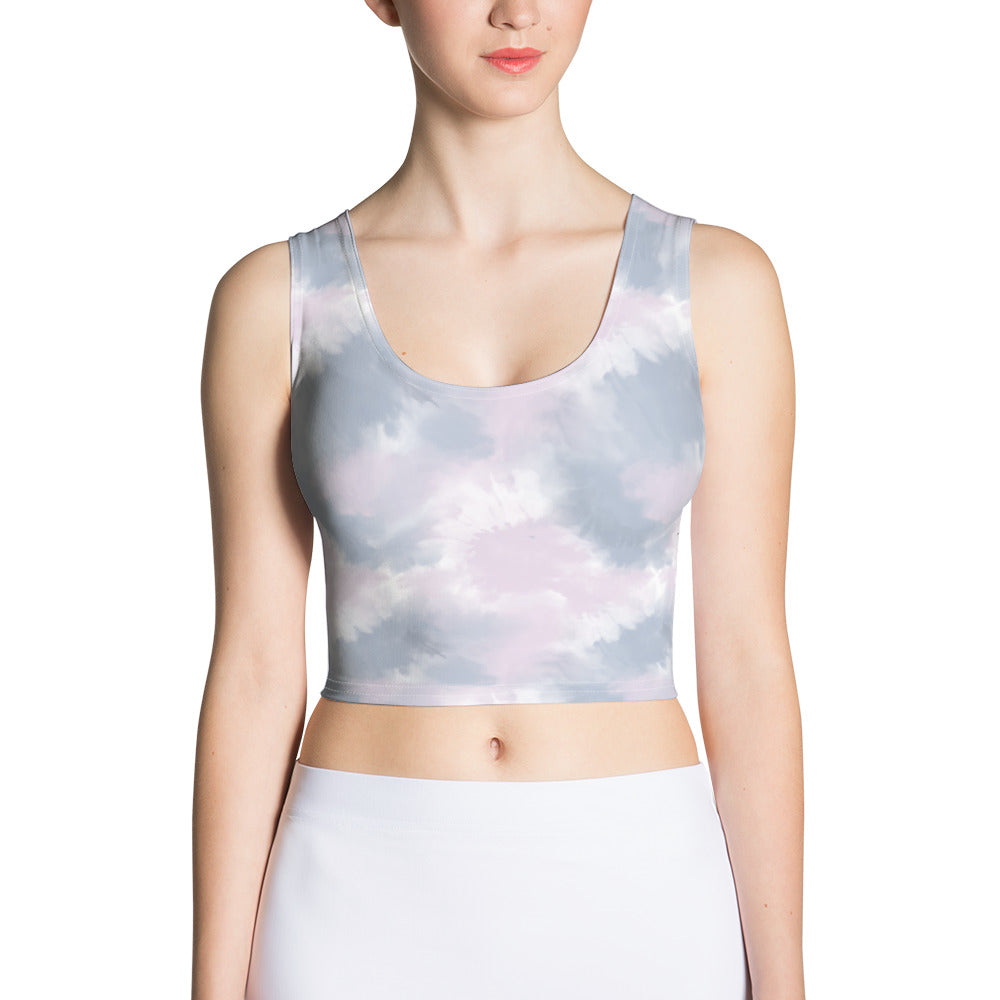 Lilac Tie Dye Fitted Crop Top