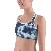 Load image into Gallery viewer, Deep Ocean Tie Dye Sports Bra