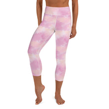 Load image into Gallery viewer, Pink Tie Dye High Waisted Yoga Capri Leggings