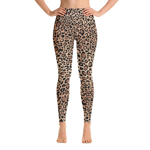Leopard Print High Waisted Yoga Leggings