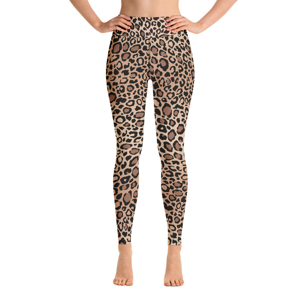 Leopard Print High Waisted Yoga Leggings