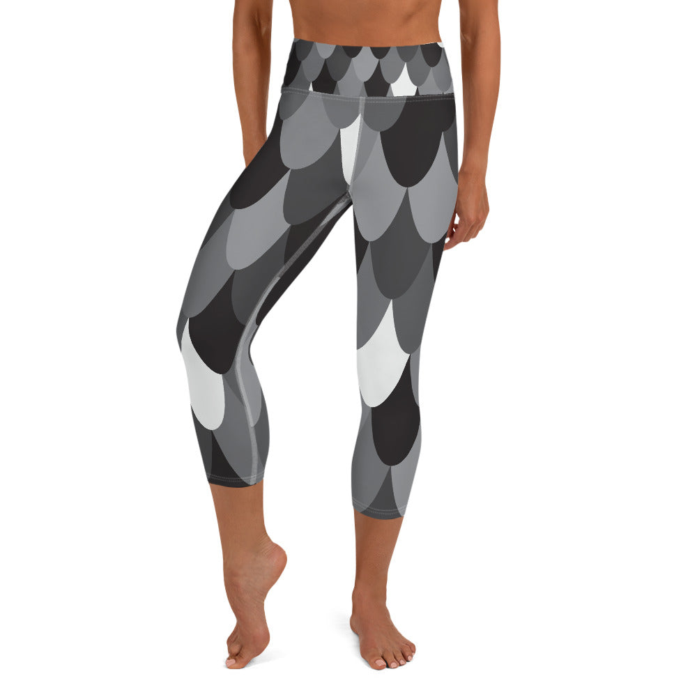 Modern Mermaid High Waisted Capri Leggings