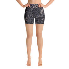 Load image into Gallery viewer, Lula Activewear dark leopard print high waisted yoga shorts