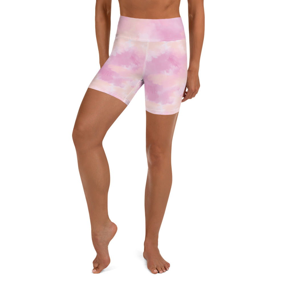 Pink Tie Dye High Waisted Shorts