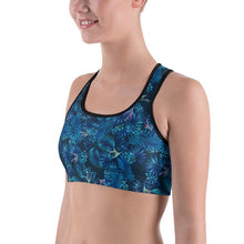 Load image into Gallery viewer, Blue yoga bra for women
