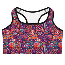 Load image into Gallery viewer, Pink Paisley Sports Bra