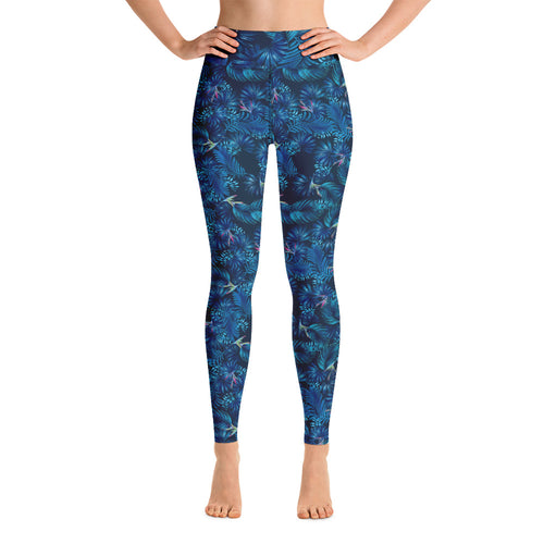 Copacabana print high waisted yoga gym dance running leggings