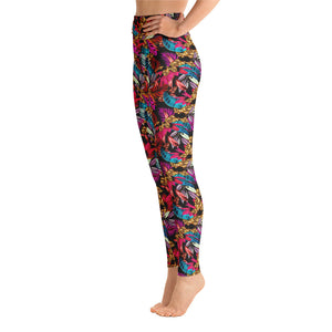 Amazonia print high waisted yoga gym dance running tights leggings 