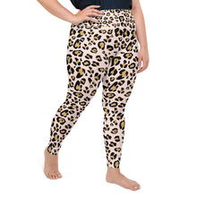 Load image into Gallery viewer, Pink Leopard Print Plus Size Leggings