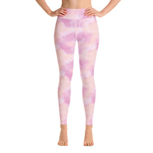 Load image into Gallery viewer, Pink tie dye high waisted yoga gym leggings tights